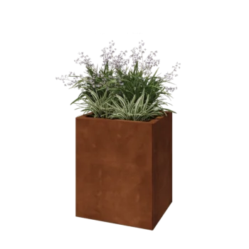 Corten-teräksinen istutuslaatikko - Suorakaiteen muotoiset - 50 x 40 x 60 cm - Ilman pohjalevyä