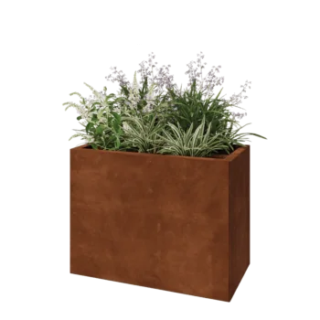 Corten-teräksinen istutuslaatikko - Suorakaiteen muotoiset - 80 x 40 x 60 cm - Ilman pohjalevyä