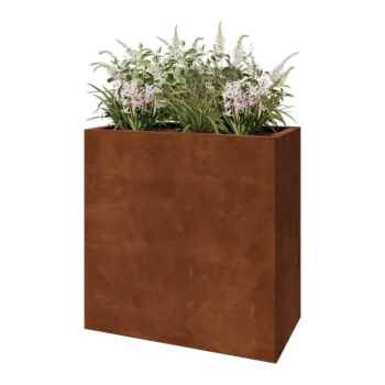 Corten-teräksinen istutuslaatikko - Suorakaiteen muotoiset - 80 x 40 x 80 cm - Pohjalevyllä