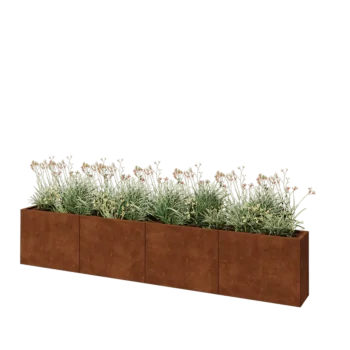 Corten-teräksinen istutuslaatikko XXL - Suorakaiteen muotoiset - 320 x 30 x 60 cm - Ilman pohjalevyä