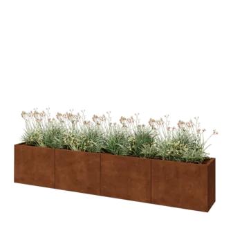 Corten-teräksinen istutuslaatikko XXL - Suorakaiteen muotoiset - 320 x 40 x 60 cm - Pohjalevyllä