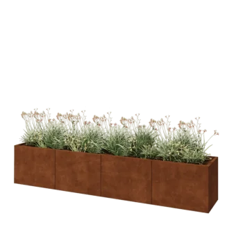 Corten-teräksinen istutuslaatikko XXL - Suorakaiteen muotoiset - 320 x 50 x 60 cm - Ilman pohjalevyä