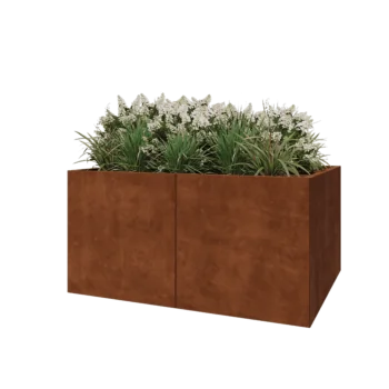 Corten-teräksinen istutuslaatikko XXL - Suorakaiteen muotoiset - 160 x 120 x 80 cm - Ilman pohjalevyä