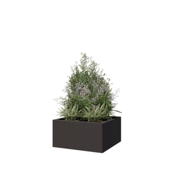 Teräksinen istutuslaatikko - Neliönmuotoiset - 60 x 60 x 30 cm - Muu RAL-väri - Ilman pohjalevyä