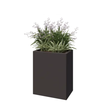 Teräksinen istutuslaatikko - Suorakaiteen muotoiset - 50 x 30 x 60 cm - RAL7016 matta (antrasiitinharmaa) - Ilman pohjalevyä
