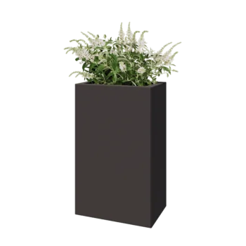 Teräksinen istutuslaatikko - Suorakaiteen muotoiset - 50 x 30 x 80 cm - RAL7016 matta (antrasiitinharmaa) - Ilman pohjalevyä