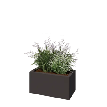 Teräksinen istutuslaatikko - Suorakaiteen muotoiset - 60 x 30 x 30 cm - Muu RAL-väri - Pohjalevyllä
