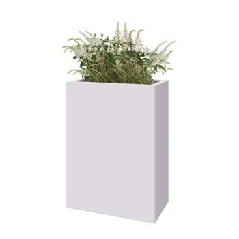 Teräksinen istutuslaatikko - Suorakaiteen muotoiset - 60 x 30 x 80 cm - RAL9010 matta (valkoinen) - Ilman pohjalevyä