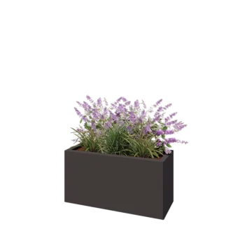 Teräksinen istutuslaatikko - Suorakaiteen muotoiset - 80 x 30 x 40 cm - RAL7016 matta (antrasiitinharmaa) - Ilman pohjalevyä