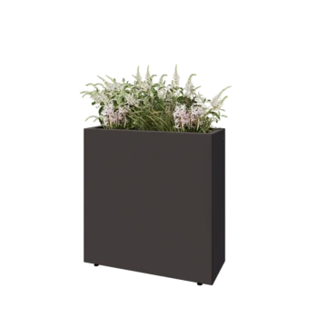 Teräksinen istutuslaatikko - Suorakaiteen muotoiset - 80 x 30 x 80 cm - RAL7016 matta (antrasiitinharmaa) - Pohjalevyllä - Jaloilla