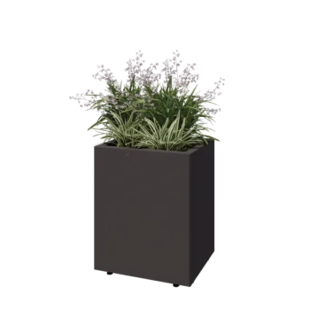 Teräksinen istutuslaatikko - Suorakaiteen muotoiset - 50 x 40 x 60 cm - Muu RAL-väri - Pohjalevyllä - Jaloilla