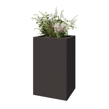Teräksinen istutuslaatikko - Suorakaiteen muotoiset - 50 x 40 x 80 cm - RAL7016 matta (antrasiitinharmaa) - Ilman pohjalevyä