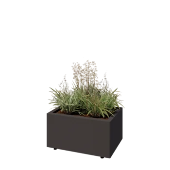 Teräksinen istutuslaatikko - Suorakaiteen muotoiset - 60 x 40 x 30 cm - Muu RAL-väri - Pohjalevyllä - Jaloilla