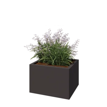 Teräksinen istutuslaatikko - Suorakaiteen muotoiset - 60 x 50 x 40 cm - RAL7016 matta (antrasiitinharmaa) - Ilman pohjalevyä