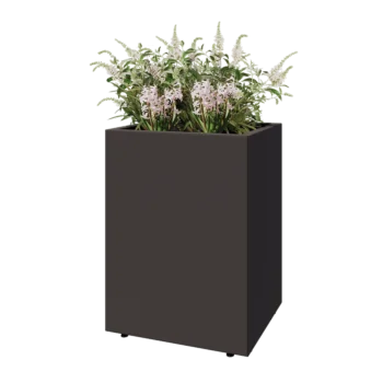 Teräksinen istutuslaatikko - Suorakaiteen muotoiset - 60 x 50 x 80 cm - Muu RAL-väri - Pohjalevyllä - Jaloilla