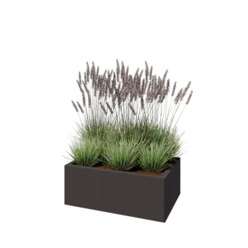 Teräksinen istutuslaatikko - Suorakaiteen muotoiset - 80 x 50 x 30 cm - Muu RAL-väri - Pohjalevyllä