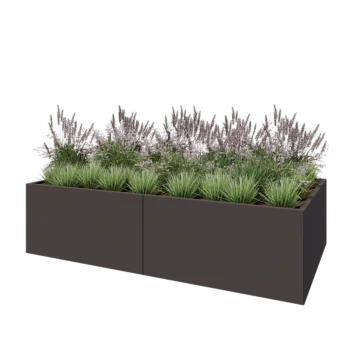 Teräksinen istutuslaatikko XXL - Suorakaiteen muotoiset - 240 x 120 x 60 cm - Muu RAL-väri - Ilman pohjalevyä