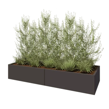 Teräksinen istutuslaatikko XXL - Suorakaiteen muotoiset - 240 x 80 x 40 cm - Muu RAL-väri - Pohjalevyllä