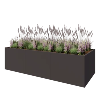 Teräksinen istutuslaatikko XXL - Suorakaiteen muotoiset - 300 x 120 x 80 cm - Muu RAL-väri - Pohjalevyllä