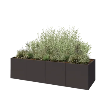 Teräksinen istutuslaatikko XXL - Suorakaiteen muotoiset - 320 x 100 x 80 cm - Muu RAL-väri - Pohjalevyllä
