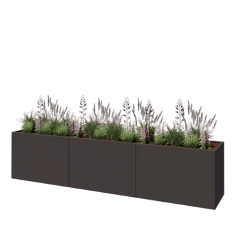 Teräksinen istutuslaatikko XXL - Suorakaiteen muotoiset - 360 x 60 x 80 cm - Muu RAL-väri - Ilman pohjalevyä
