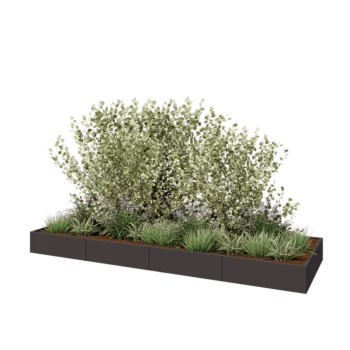 Teräksinen istutuslaatikko XXL - Suorakaiteen muotoiset - 400 x 120 x 30 cm - Muu RAL-väri - Ilman pohjalevyä
