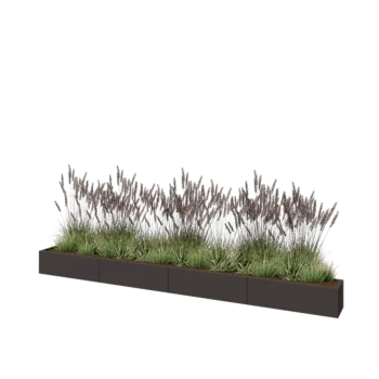 Teräksinen istutuslaatikko XXL - Suorakaiteen muotoiset - 400 x 30 x 30 cm - Muu RAL-väri - Ilman pohjalevyä