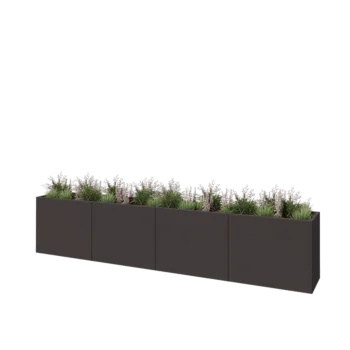 Teräksinen istutuslaatikko XXL - Suorakaiteen muotoiset - 400 x 50 x 80 cm - Muu RAL-väri - Ilman pohjalevyä