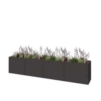 Teräksinen istutuslaatikko XXL - Suorakaiteen muotoiset - 400 x 60 x 80 cm - Muu RAL-väri - Pohjalevyllä