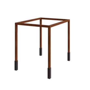 Corten-teräksinen pergola - Suorakaiteen muotoiset - 324 x 250 x 230 cm - Betonijalalla