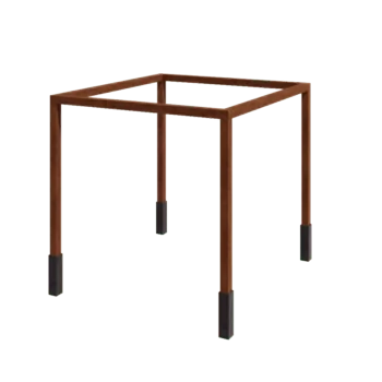 Corten-teräksinen pergola - Neliönmuotoiset - 324 x 300 x 230 cm - Betonijalalla