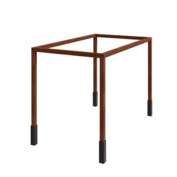 Corten-teräksinen pergola - Suorakaiteen muotoiset - 424 x 250 x 230 cm - Betonijalalla