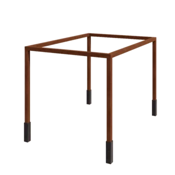 Corten-teräksinen pergola - Suorakaiteen muotoiset - 424 x 300 x 230 cm - Betonijalalla