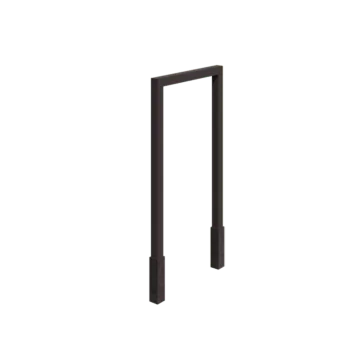 Teräksinen pergola - Suora - 150 x 230 cm - RAL7016 matta (antrasiitinharmaa) - Betonijalalla