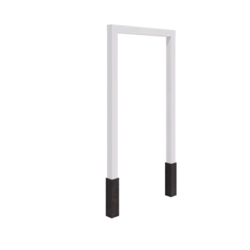 Teräksinen pergola - Suora - 150 x 230 cm - RAL9010 matta (valkoinen) - Betonijalalla