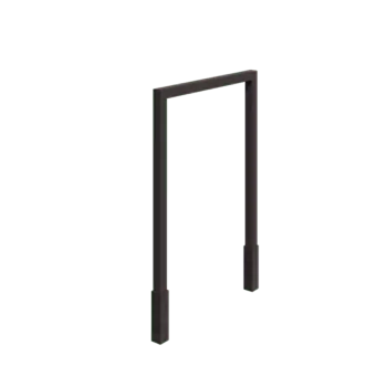 Teräksinen pergola - Suora - 200 x 230 cm - RAL7016 matta (antrasiitinharmaa) - Betonijalalla