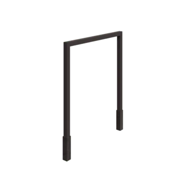Teräksinen pergola - Suora - 250 x 230 cm - RAL7016 matta (antrasiitinharmaa) - Betonijalalla