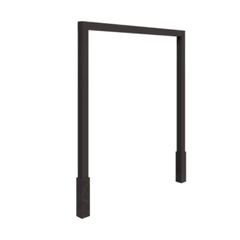 Teräksinen pergola - Suora - 250 x 230 cm - Muu RAL-väri - Betonijalalla