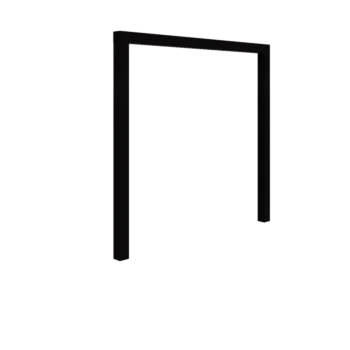 Teräksinen pergola - Suora - 250 x 230 cm - RAL9005 matta (musta) - Ilman betonijalkaa