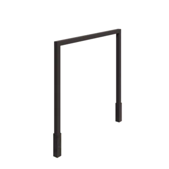 Teräksinen pergola - Suora - 300 x 230 cm - RAL7016 matta (antrasiitinharmaa) - Betonijalalla