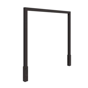 Teräksinen pergola - Suora - 300 x 230 cm - Muu RAL-väri - Betonijalalla