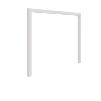 Teräksinen pergola - Suora - 300 x 230 cm - RAL9010 matta (valkoinen) - Ilman betonijalkaa