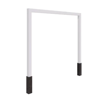 Teräksinen pergola - Suora - 300 x 230 cm - RAL9010 matta (valkoinen) - Betonijalalla