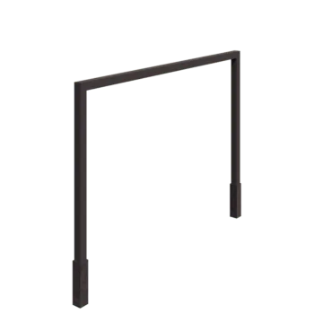 Teräksinen pergola - Suora - 400 x 230 cm - RAL7016 matta (antrasiitinharmaa) - Betonijalalla