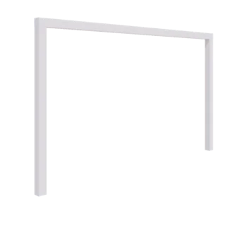 Teräksinen pergola - Suora - 400 x 230 cm - RAL9010 matta (valkoinen) - Ilman betonijalkaa