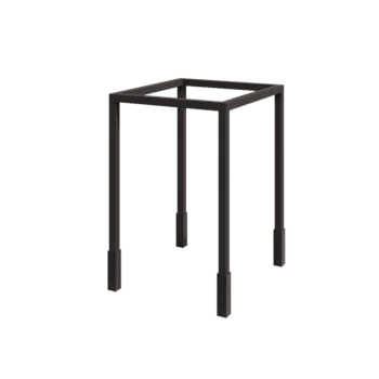 Teräksinen pergola - Neliönmuotoiset - 224 x 200 x 230 cm - RAL7016 matta (antrasiitinharmaa) - Betonijalalla