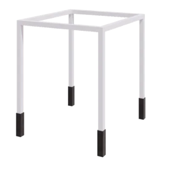 Teräksinen pergola - Neliönmuotoiset - 274 x 250 x 230 cm - RAL9010 matta (valkoinen) - Betonijalalla