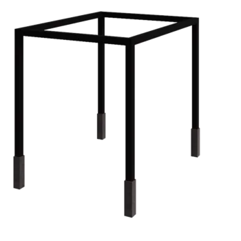 Teräksinen pergola - Suorakaiteen muotoiset - 324 x 250 x 230 cm - RAL9005 matta (musta) - Betonijalalla