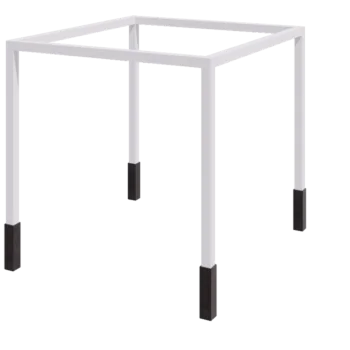Teräksinen pergola - Neliönmuotoiset - 324 x 300 x 230 cm - RAL9010 matta (valkoinen) - Betonijalalla