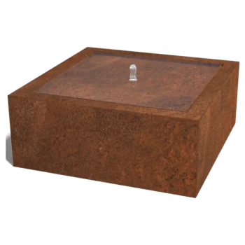 Corten-teräksinen suihkulahde - Lyra - 100 x 100 x 40 cm